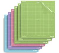 Nicapa Tappetino di ricambio per Cricut Maker/3/Explore 3/Air /2/One (30,5 x 30,5 cm, 6 pezzi, 2 pezzi, standard, Lightgrip、Stronggrip、Fabrigrip) adesivo e adesivo antiscivolo flessibile quadrato tagliato a griglia set di tappetini