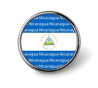 Nicaragua Bandiera del Nicaragua Spilla da bavero carina Distintivo in metallo rotondo Giacca Cappello Borsa Accessori Gioielli