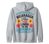 Nicaragua Flor mas Linda De Mi Querer Floreale Felpa con Cappuccio