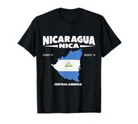 Nicaragua Map Design con coordinate e soprannome Maglietta