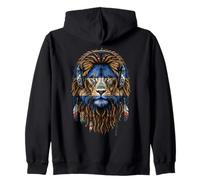 Nicaraguan Lion Cuffie Reggae Dreadlocks Felpa con Cappuccio
