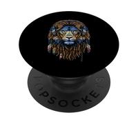 Nicaraguan Lion Cuffie Reggae Dreadlocks PopSockets PopGrip Adesivo