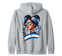 Nicaraguense Girl Messy Bun Hispanic Heritage Month Uomini Donne Felpa con Cappuccio