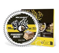 NICAVKIT Ø 190 x 30 mm Lame per Seghe Circolari per legno, metallo e alluminio e molto altro ancora. Multi materiale lama per sega a taglio fine 190 x 30, compatibile come Bosch, Makita & Dewalt