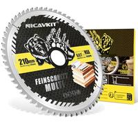 NICAVKIT Ø 210 x 30 mm Lame per Seghe Circolari per legno, metallo e alluminio e molto altro ancora. Multi materiale, lama per sega a taglio fine 210 x 30 mm, compatibile come Bosch, Makita & Dewalt