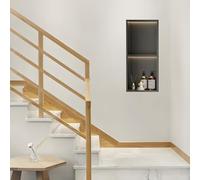 Nicchia da parete per bagno con illuminazione a LED, mensola da parete in acciaio inossidabile, soluzione versatile per riporre oggetti in bagno e soggiorno, senza piastrelle
