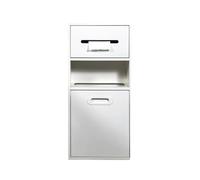 Nicchia da parete per bagno, da incasso, impermeabile, con cestino integrato, in acciaio inox, per doccia, elegante scaffale per cucina, soggiorno, camera da letto