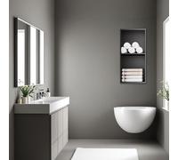 Nicchia da parete per bagno in acciaio inox, 2/3 ripiani, per doccia, a prova di umidità, facile da installare, organizer salvaspazio per gli elementi essenziali del bagno
