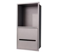 Nicchia da parete per bagno, in acciaio inox 304, per doccia, impermeabile, per shampoo e articoli da toeletta, con alcova integrata, 20x40x12,5 cm, ideale per l'uso in bagno.