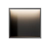 Nicchia da parete per bagno, in acciaio inox, con striscia luminosa a LED, mensola portaoggetti da incasso per bagno, non dimmerabile, montaggio superiore, 32x32x12,5 cm, ideale per docce