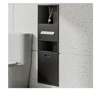 Nicchia da parete per bagno, in acciaio inox impermeabile, per doccia, da parete, per riporre carta igienica e cestino dei rifiuti.