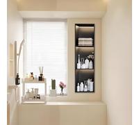 Nicchia da parete per bagno in acciaio inox, LED, doccia, incasso, senza bisogno di piastrelle, ideale per la sistemazione dei mobili della cucina, design moderno, impermeabile e durevole.