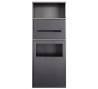 Nicchia da parete per bagno, in acciaio inox, per doccia, impermeabile, organizer per shampoo, articoli da toeletta e carta igienica, mensole moderne per bagno 280x700x135 mm