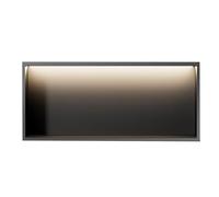 Nicchia da parete per bagno, nicchia per doccia in acciaio inox con striscia luminosa a LED, mensola portaoggetti da incasso per bagno, design da montare in alto