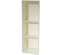 Nicchia del bagno in acciaio inossidabile, mensola incorporata con corrimano, portaoggetti per articoli per WC di carta per soggiorno camera da letto hotel residenza, bianco crema-28 x 90 x 12,5 cm