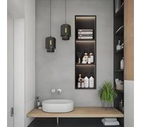 Nicchia doccia a parete con organizer per luci, moderna mensola da incasso per bagno, non richiede l'installazione di piastrelle