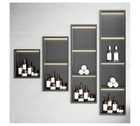 Nicchia Doccia Da Incasso - Mensola Per Nicchia Da Bagno In Acciaio Inox, Mensole A Muro Per Illuminazione E Stoccaggio Impermeabili, Mobiletto Pensile Con Luce A LED Per Cucina(Bianco,1200x280x125 mm