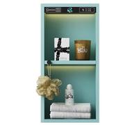 Nicchia Doccia Doccia in acciaio inox con luci a LED - Mensola da incasso per shampoo e sapone, installazione a parete nascosta, arredamento moderno per la casa (verde 30x60x12,5 cm - 12x24x5 pollici)