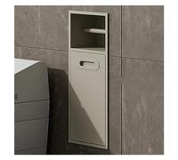 Nicchia doccia in acciaio inox con porta carta igienica integrato e cestino per rifiuti, soluzione moderna per bagno, cucina e soggiorno