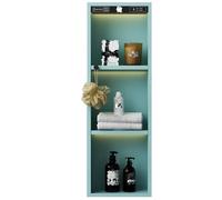 Nicchia Doccia In Acciaio Inox, Mensola Doccia Incassata, Installazione Doccia A Parete Nascosta, Arredamento Per La Casa Con Luci A Led Per Shampoo E Sapone, Verde, 30 X 90 X 12,5 Cm, 12 X 35 X 5 Po