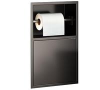 Nicchia Doccia Integrata In Acciaio Inox, Mobiletti Portaoggetti Decorativi, Porta Carta Igienica Con Cestino Per Soggiorno, Camera Da Letto, Cucina, Bagno, Grigio, 20 X 38 X 12,5 Cm, 8 X 15 X 4,9 Po