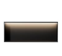 Nicchia doccia moderna in acciaio inox con striscia luminosa a LED non dimmerabile, montaggio superiore, mensola portaoggetti per l'organizzazione del bagno (nero, 70 x 28 x 12,5 cm)