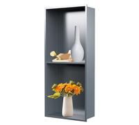 nicchia doccia, Nicchia da incasso in acciaio inossidabile, nicchia for doccia in 304, montare sopra, nero e grigio, 11,02x27,55x4,92 pollici(Grey)