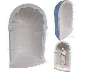 Nicchia grotta cupola in cemento bianco cm85 esterno no statua madonna padre pio