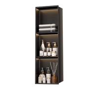 Nicchia per doccia a LED in acciaio inox con strisce luminose, mensola da incasso a parete per bagno, non necessita di piastrelle, migliora lo spazio della doccia