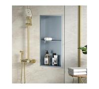Nicchia per doccia in acciaio inox, mensola da incasso per bagno, design sopra il montaggio, durevole ed elegante, organizza gli elementi essenziali della doccia