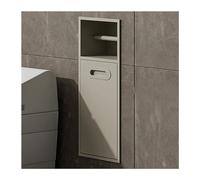 Nicchia per doccia in acciaio inox, porta carta igienica da incasso, nicchia, cestino per la spazzatura integrato, per soggiorno, cucina, bagno, facile da installare (albicocca)