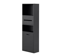 Nicchia per Doccia in Acciaio Inox, Portaoggetti da Incasso A Parete, Senza Bisogno di Piastrelle, Mobiletto per Bagno, Bagno Accanto al WC, Nero, 85 X 30 X 14 Cm