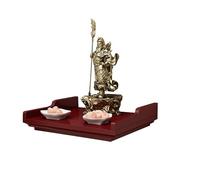 Nicchie Di Buddha Personali Cinesi Da Parete, Tavolo Da Meditazione For Santuario, Mensola For Altare Da Parete, Espositore For Statua Pooja(D,40X32CM)