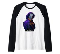 Niccolo Paganini Camicia Ritratto Compositore Illustrazione Violino Maglia con Maniche Raglan