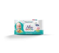 Nice Baby Talco Salviette per Cambio Pannolino, con Camomilla e Glicerina ad Effetto Addolcente sulla Pelle, Dermatologicamente Testate, Confezione da 72 Salviette