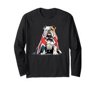 Nice Britain Bulldog per Gli Amanti dei Cani del Regno Unito Maglia a Manica