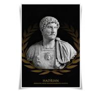 Nice Captain Poster con ritratto dell'imperatore romano, busto dell'imperatore di Roma, formato A3, stampa artistica da parete (14 Adriano)