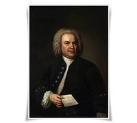 Nice Captain Ritratti dei migliori 10 musicisti Poster A3 di fama mondiale Musicisti Stampa Home Decor (Johann Sebastian Bach)
