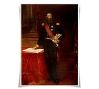 Nice Captain Ritratto di 99 grandi re, regine e sovrani del mondo Poster su tessuto Stampa Fine Art Decor (Leopoldo II del Belgio)