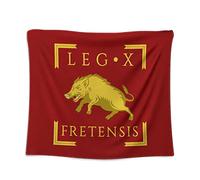 Nice Captain Stendardo della Legione Romana Arazzo Emblema Stendardo Appendimenti Parete Arte da Parete 100cm x 125cm (LEGIO X FRETENSIS)