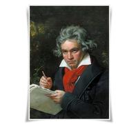 Nice Captain Top 50 poster di compositori classici, ritratto musicista, stampe A3, decorazione artistica da parete (02 Ludwig Van Beethoven)