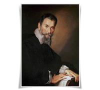 Nice Captain Top 50 poster di compositori classici, ritratto musicista, stampe A3, decorazione artistica da parete (39 Claudio Monteverdi)