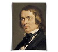 Nice Captain Top 50 poster di compositori classici, ritratto musicista, stampe A3, decorazione artistica da parete (22 Robert Schumann)