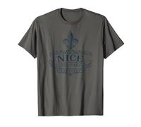 Nice côte D'Azur France - Stampa Decorativa Fleur-De-Lis Navy Maglietta