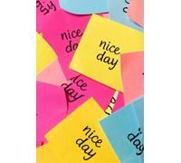 Nice Day Notebook - Lined Paper - 6.14 x 9.21 inches: Colorful Motivational Notebook with Positive Sticky Notes Design - Journal for School, Work, Gratitude, Ideas and Daily Writing