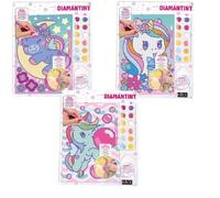 Nice DIAMANTINY Design Art, Diamond Painting, 1 Quadro Kawaii Unicorno a Sorpres