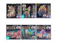 DIAMANTINY Level Up Pop Landscape, 1 Quadro Casuale Dipingi coi Numeri, Multicolore, A4, 96600, Modelli Assortiti