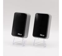 NICE F210 - Coppia di fotocellule universali (contatto a secco) - Sicurezza cancello e porta del garage - 12/24 V - orientabili 210° - IP44 + 1 Goodies DOMOBIP (EPM)