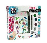 Nice Group - Creative Glitter Tattoo, Kit di Tatuaggi Impermeabili, Resistenti, per Bambini, da applicare su Pelle o Superfici, Big Set