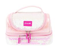 Nice Group - Girabrilla Borsa Porta Pranzo per Bambini, Contenitore Alimenti a 2 Scomparti, colore Bianco Perlescente